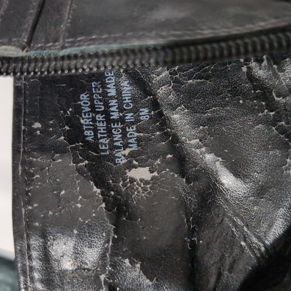 Audrey Brooke Black Leather Heeled Ankle Boots size 8 - Picture 8 of 10